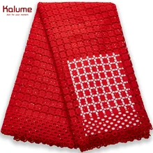 Kalume Tulle Lace Fabric By Yards Liberty African Nigerian Guipure Cord Lace Fabric 2022 For Sewing Diy Christmas Dress F2686