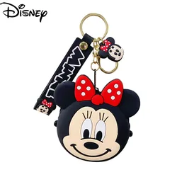 Disney moda tendência bonito dos desenhos animados mickey silicone pingente personalidade criativa carro chaveiro