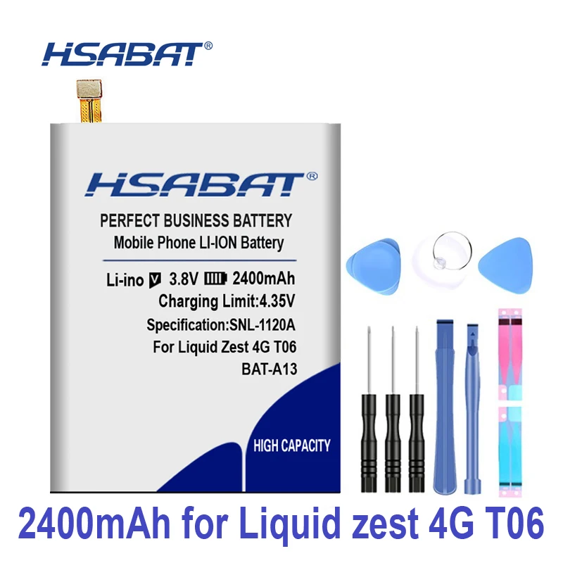 HSABAT 2400 мАч BAT-A13 батарея для acer Liquid Zest 4G Zest T06 T07