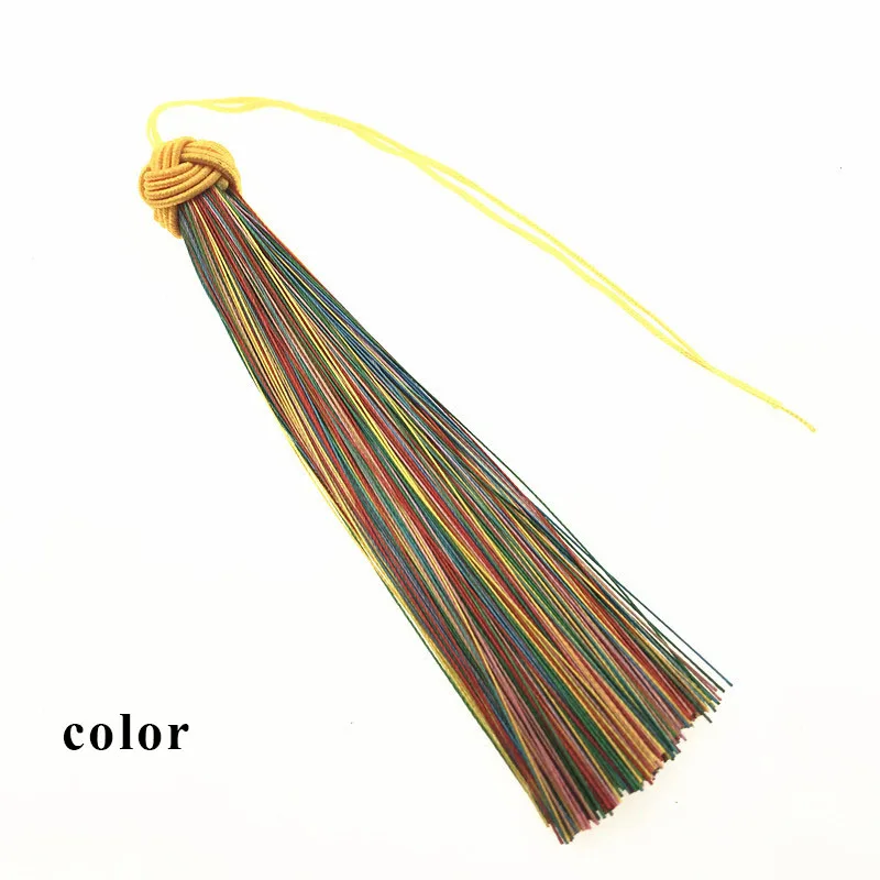 color 2Pc15cm ананас полиэстер кисточки с подвесным кольцом шелк шитье Банг кисточкой отделка декоративный ключ кисточки для кулона домашний декор - Цвет: color
