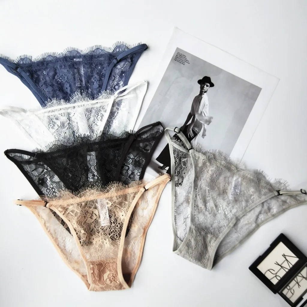 

Lisacmvpnel Lace Sexy Women Panties Hollow Fashion Underewear XXL Plus Size Low Waist Briefs