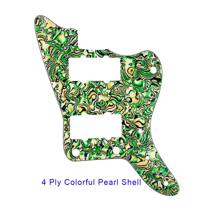 Colorful Pearl shell Pleroo пользовательские части гитары-для Японии нет верхних элементов управления Jazzmaster Стиль гитары Замена пикгарда - Цвет: Colorful Pearl shell