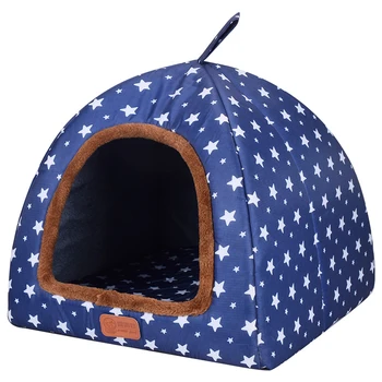 

Pet Cat Bed Indoor Kitten House Warm Bed For Large Dog Nest Collapsible Cat Cave Cute Sleeping Mats Winter Pet Products