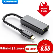 

Onvian Usb C to Rj45 Ethernet Adapter 1000mbps Type C Ethernet Network Adapter for Laptop Macbook Samsung USB Ethernet Network