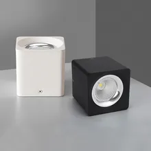 1 шт. супер яркость AC 85-265 в квадратный поверхностный светодиодный COB Диммируемый Светильник 7 Вт/9 Вт/12 Вт Светодиодный точечный потолочный светильник