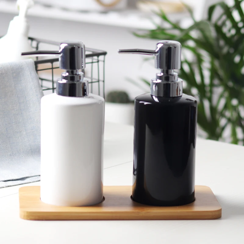 Simple black white soap dispenser lotion tank home hotel ceramic press shower gel hand soap bottle Soap dispenser Set mx4121545 Simple black white soap dispenser lotion tank home hotel ceramic press shower gel hand soap bottle Soap dispenser Set mx4121545
