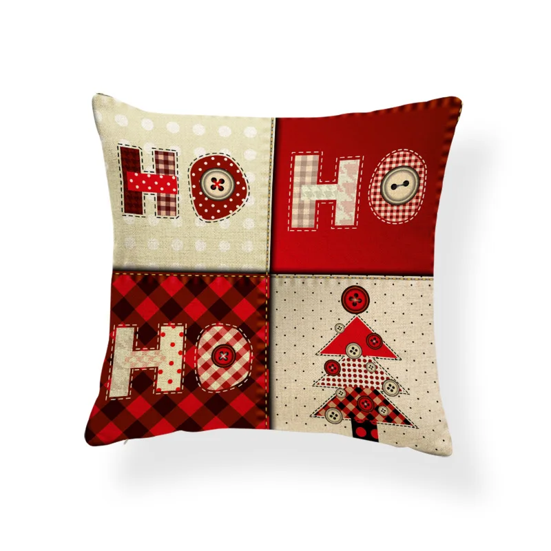 Веселое Рождество Наволочка для подушки Снежинка Олень Подарки Подушка буйвол плед домашний диван украшение полиэфирные наволочки - Цвет: 4
