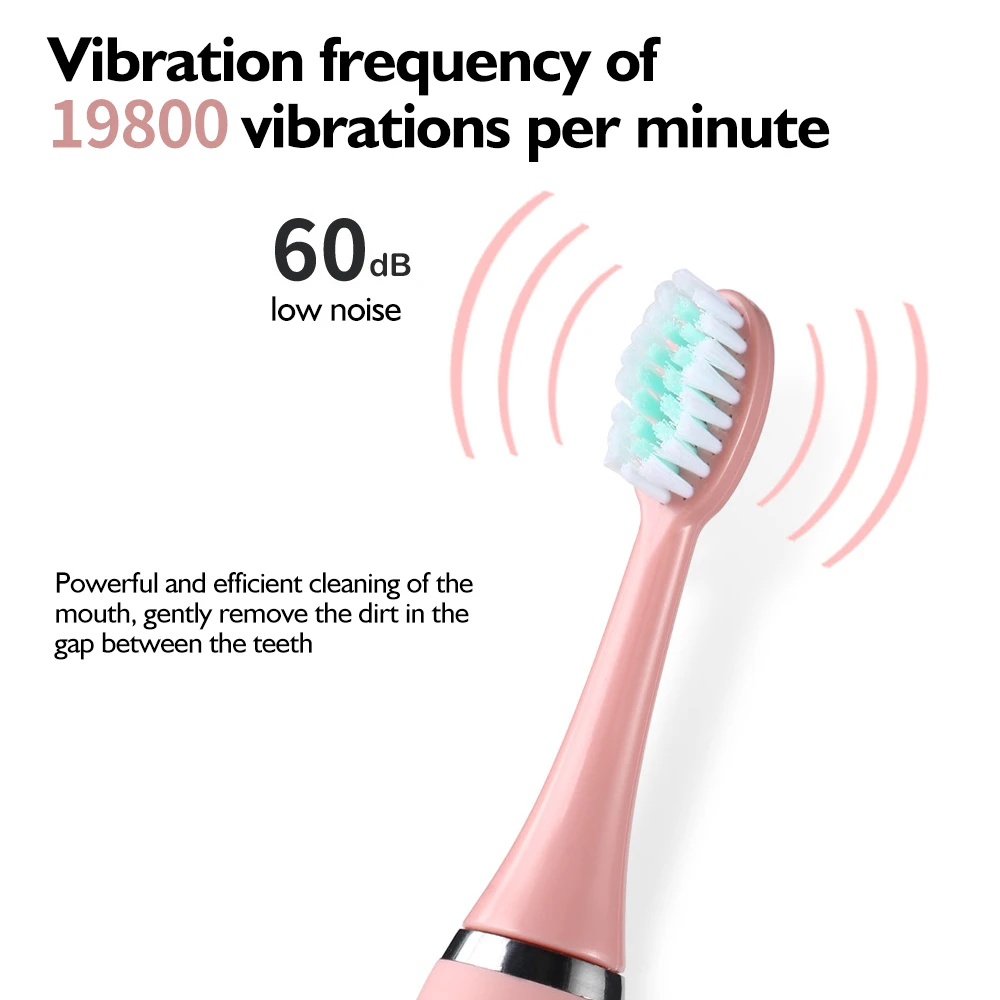 Electric Toothbrush Electric Toothbrush for Children 6 Heads Baby Sonic Tooth Brush Teeth Whitening Toothbrush Soft Bristle Kids Oral Hygiene