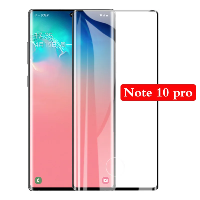 

original Protective Glass for samsung note 10 note10 pro Screen Protector Case On galaxy not10 Tempered Glass full cover film 3d