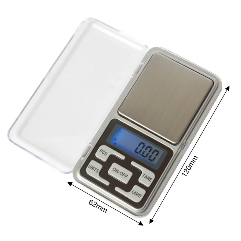Высокая точность Подсветка Электрический карман для бриллиантовых ювелирные украшений Вес для Кухня Мини цифровые весы 100/200/300/500g 0,01/0,1g