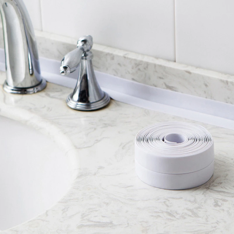 1 рулон 3,2 см x 2,2 см ПВХ водонепроницаемая форма клейкая лента прочное использование кухня ванна стена уплотнительная лента гаджеты