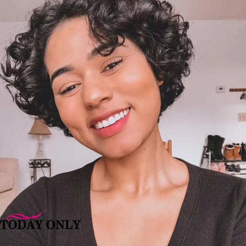 Korotkij Bob Pariki Iz Naturalnyh Volos Dlya Dlya Zhenshin Brazilskie Kudryavye Vyushiesya Volosy Korotkaya Strizhka Parik Predvaritelno Deshevye L Obraznyj Shnurka Chelovecheskih Volos Pariki Iz Chelovecheskih Volos Aliekspress