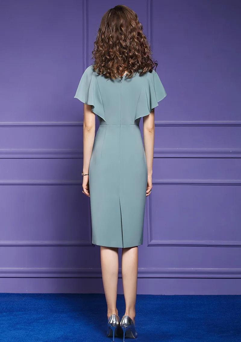 runway 2020 New summer Women Nail bead party Dress Plus Size 3xl Vintage ladies Sexy Short sleeve dresses work Package hip dress