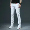 Jean slim blanc classique pour hommes, pantalon en Denim extensible, en coton, à la mode, de marque, 28-38, nouvelle collection 2022 ► Photo 3/6
