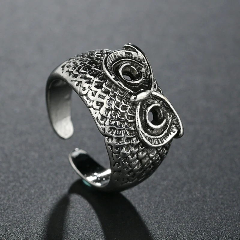 

Vintage 3D Owl Finger Ring For Men Woman Unisex Fashion Cute Bird Owl Animal Ring