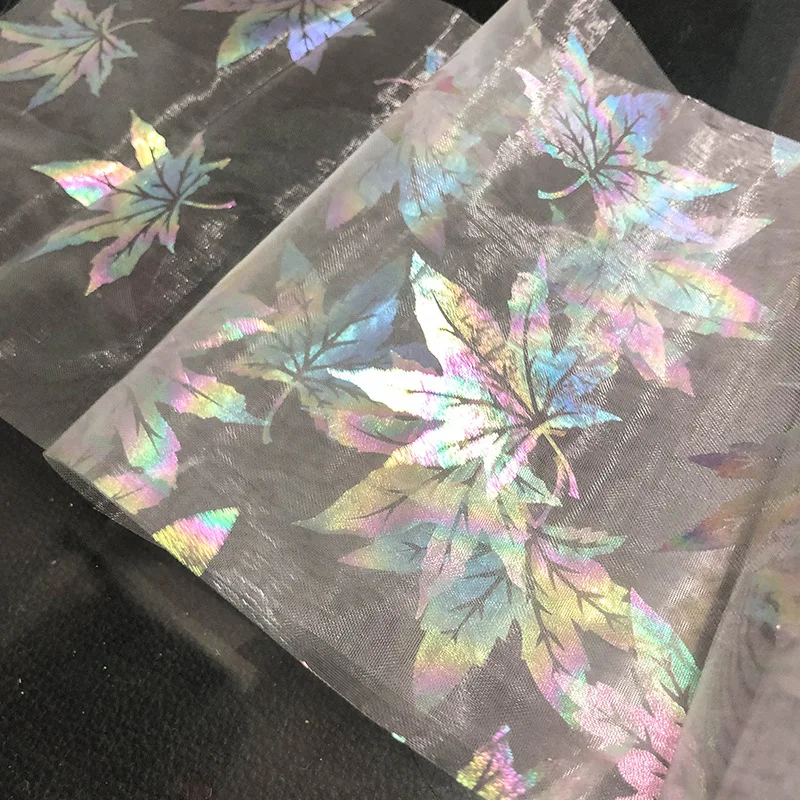 

Free Shipping Laser Maple Leaf Tulle Netting Fabric Tulle 6" by 5Yard for Wedding Party Decoration, Tutu Skirts Sewing Crafting