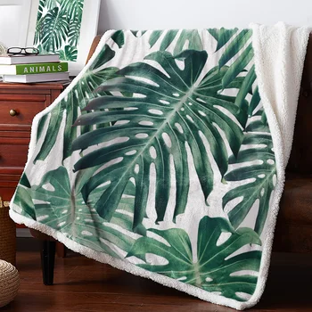 

Turtle Tropical Palm Leave Summer Hawaii Bedspread Coverlet Blankets Fleece Throw Cover Wrap Personalized Thick