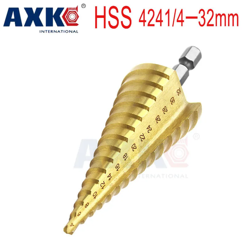 

Hex Titanium Step Cone Drill Bit Hole Cutter 4-32MM HSS 4241 For Sheet Metal DT149