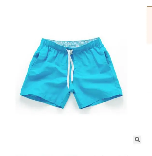 Fashion Solid Color Thin Slim Beach Shorts Mens Jogger Leisure Beach Shorts Plus Size Nice Pop Vogue Hot Tide - Цвет: sky blue