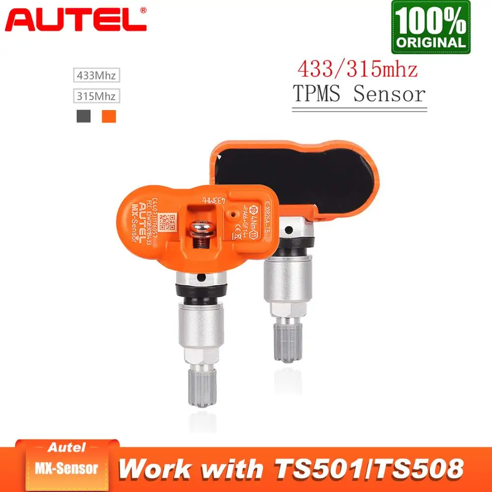 Autel TPMS сенсор mx-сенсор 315 МГц и 433 МГц программируемые металлические Автоаксессуары для шин с TS501 TS508 датчик