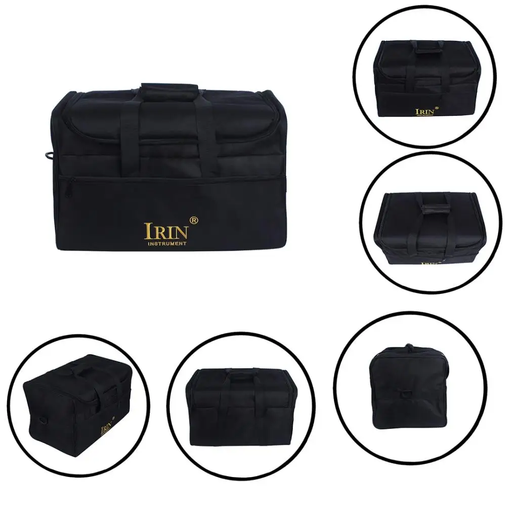 Черный Carry Плечо Cajon Gig Bag Box Drum протектор 19,29x11,81x12,55 дюймов
