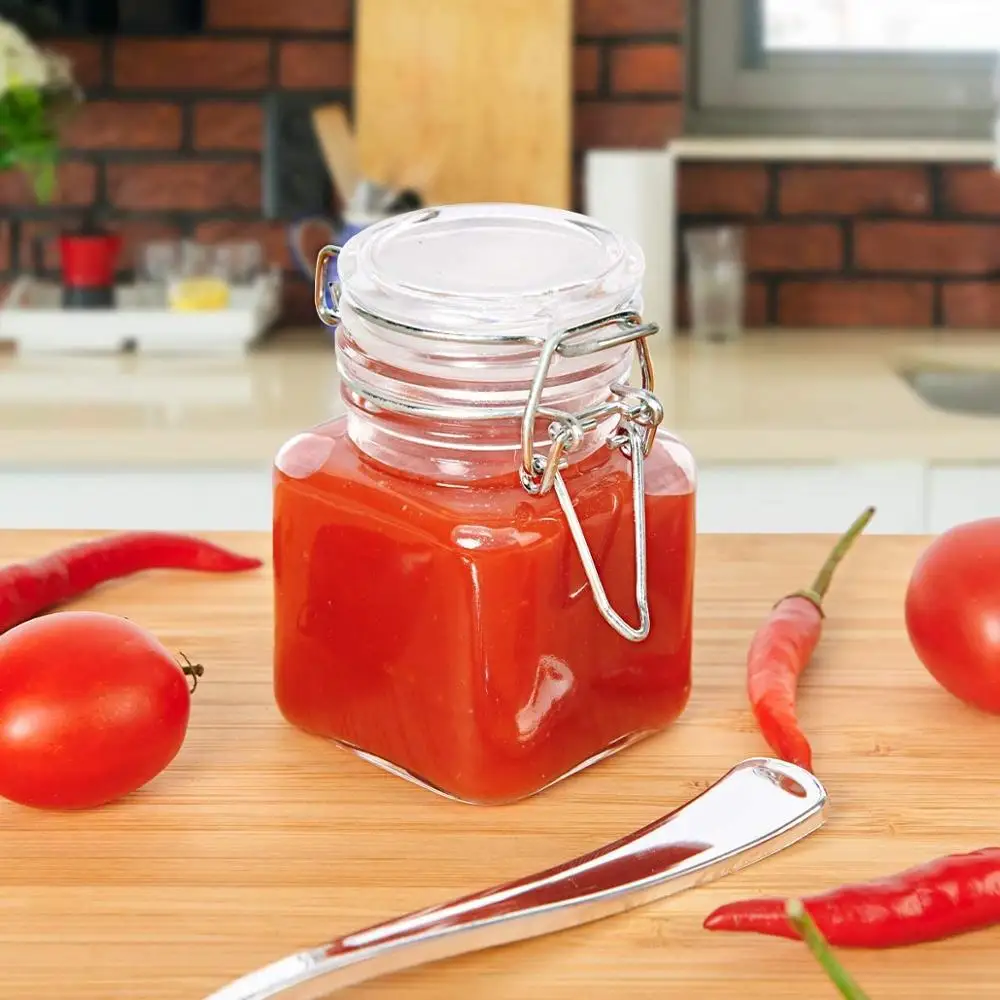 Achetez en gros Pots En Verre Avec Couvercles Hermétiques, Pots De Maçon En Verre  Avec Joint D'étanchéité En Caoutchouc Avec Couvercle Articulé Pour Enfant  De Cuisine Chine et Bocal En Verre à