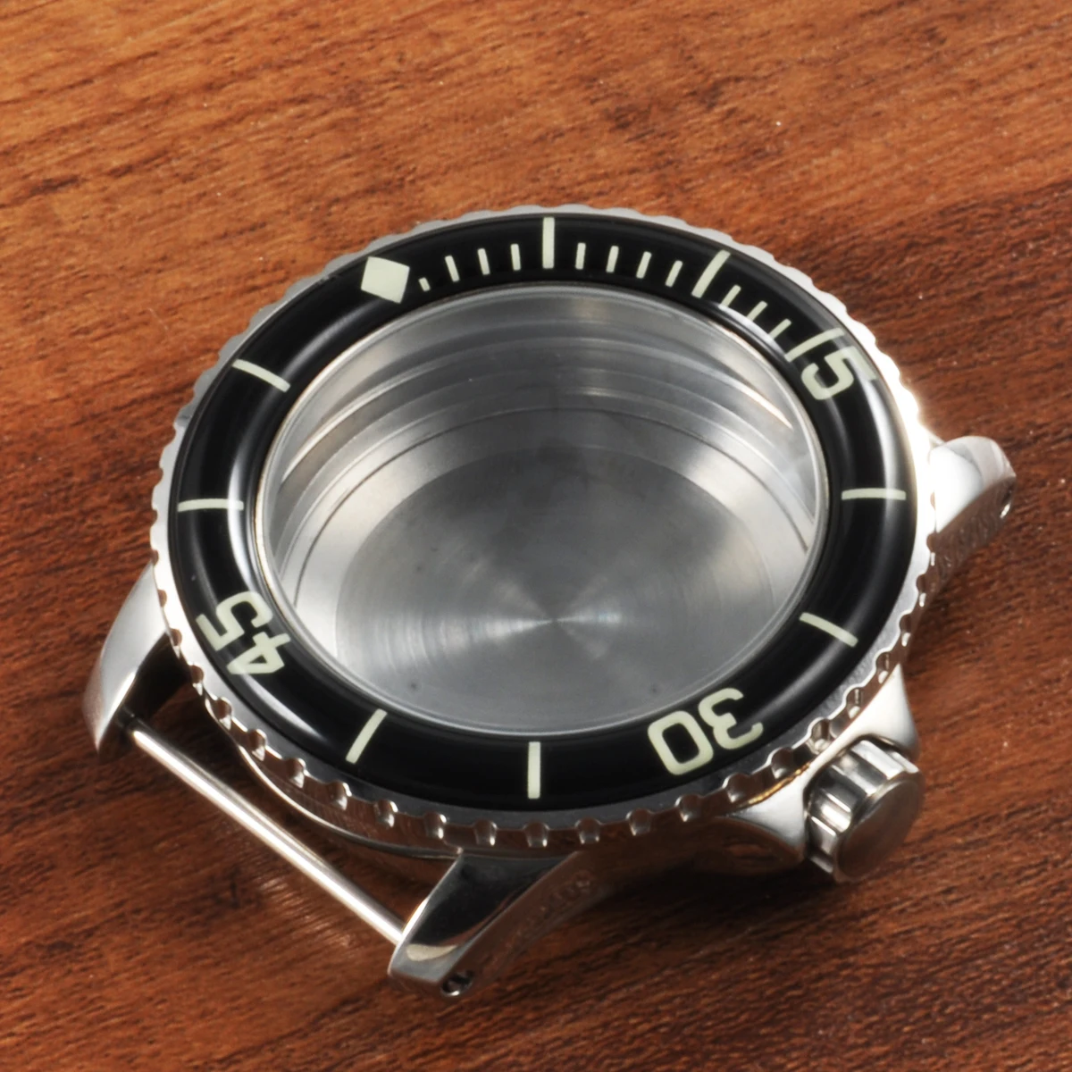 

Debert 45MM Watch aseptic case black Circle 316L SS fit ETA2836Miyota821A/8215 Mechanical watch movement fit Dial 31.7mm-34.3mm