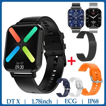 

NO.1 DTX Smart Watch IP68 Waterproof ECG Heart Rate DT X 1.78inch Sleep Monitor Blood Pressure VS W26 P8 Pro SmartWatch Men