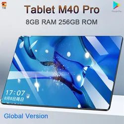 M40 pro tablets 10 polegada android tablet pc 8gb + 256gb mesa android 10 núcleo jogo tablet gps chamada dupla wifi 5g comprimidos pc