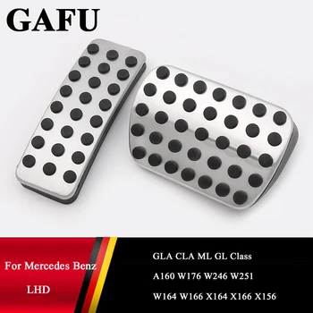 

2pcs Car Interior rest pedal Foot Fuel Brake Clutch AT pedals For Mercedes Benz W176 W246 W251 W164 W166 LHD Car accessories