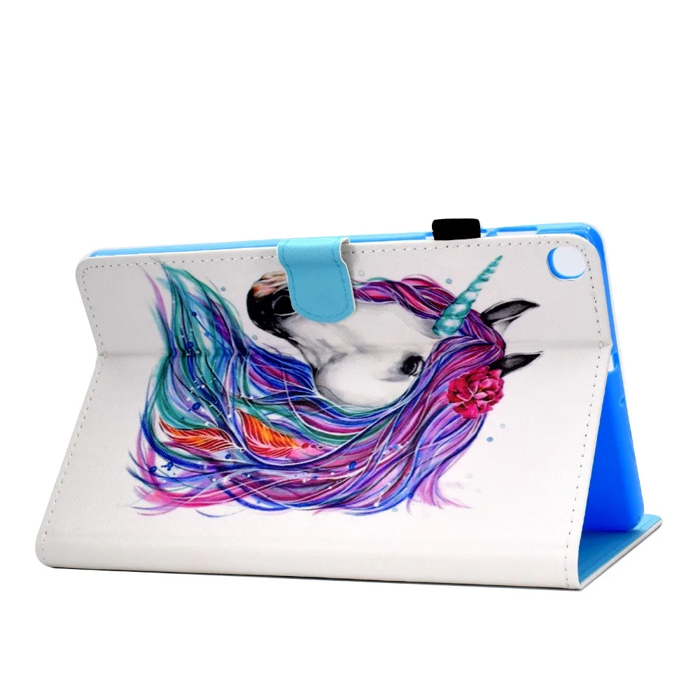 T510 T515 флип-стенд Funda Чехол Кожаный Футляр чехол для Samsung Galaxy Tab A 10,1 SM-T510 SM-T515 оболочка+ пленка+ ручка