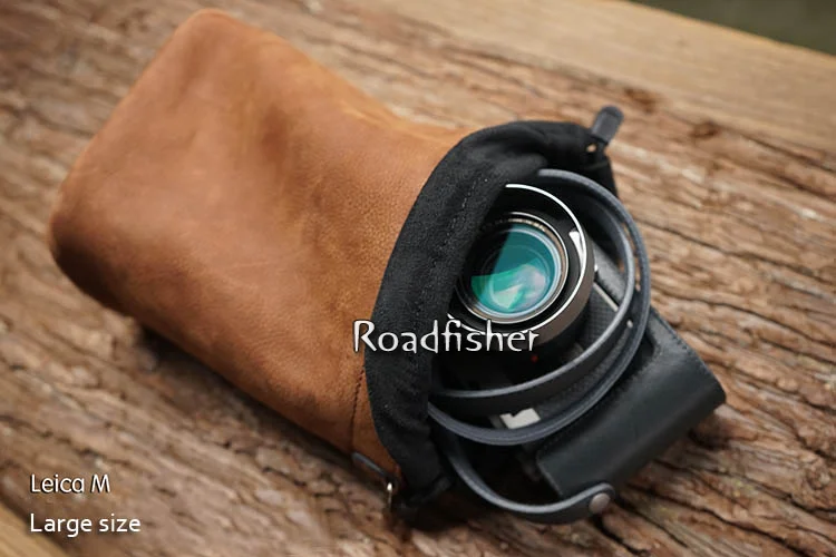 Leather camera bag pocket -12