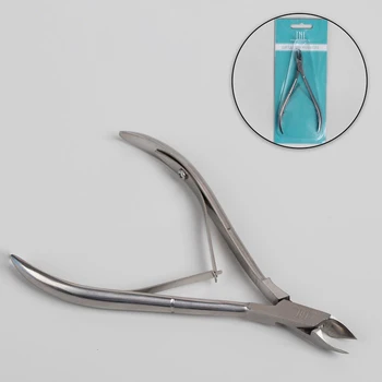 

Cuticle nippers, double spring, 12.5 cm, blade length - 10 mm, silver color