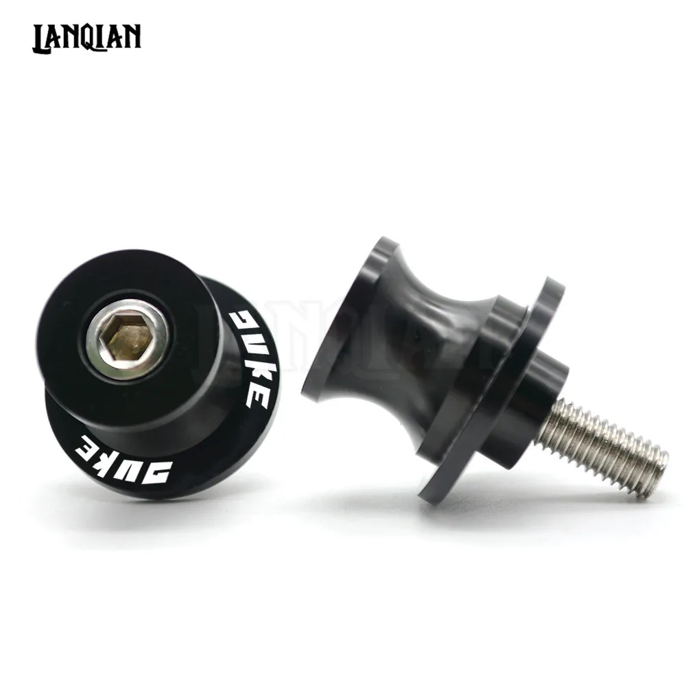Для KTM Duke125 Duke200 Duke390 Duke 690 990 1290 Duke RC250 мотоциклетные маятниковые Катушки слайдер стенд винты CNC Duke аксессуары - Цвет: Black 10MM DUKE