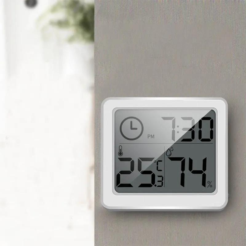 

Temperature Humidity Monitor 3.2inch Thermometer Automatic Large LCD Screen Hygrometer 1Pc Multifunction Electronic