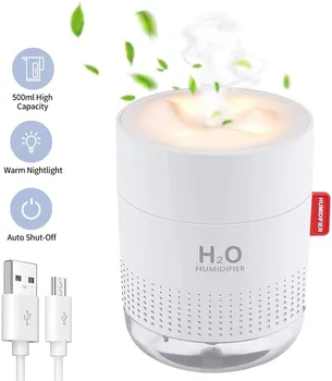 

2020 Humidifier Air Diffuser Difusor For Home Office 500 ml Large Capacity Air Humidifier Humidificador With LED Lamp