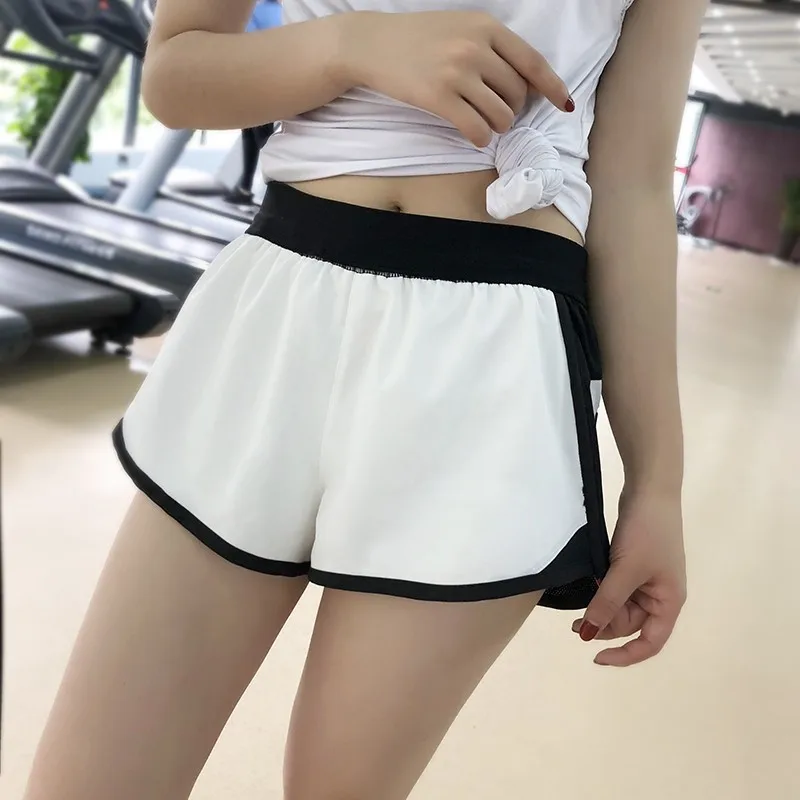Morematch, модные женские шорты для йоги, быстросохнущие, дышащие, свободные, спортивные шорты, высокая талия, двойной слой, анти-светильник, шорты для фитнеса