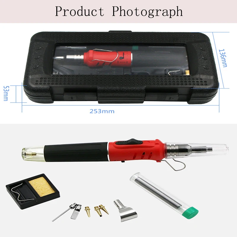 10 Piece Portable Tool Set Hs-1115k Pen Type Gas Soldering Iron Electronic Ignition Gas Gas Gas