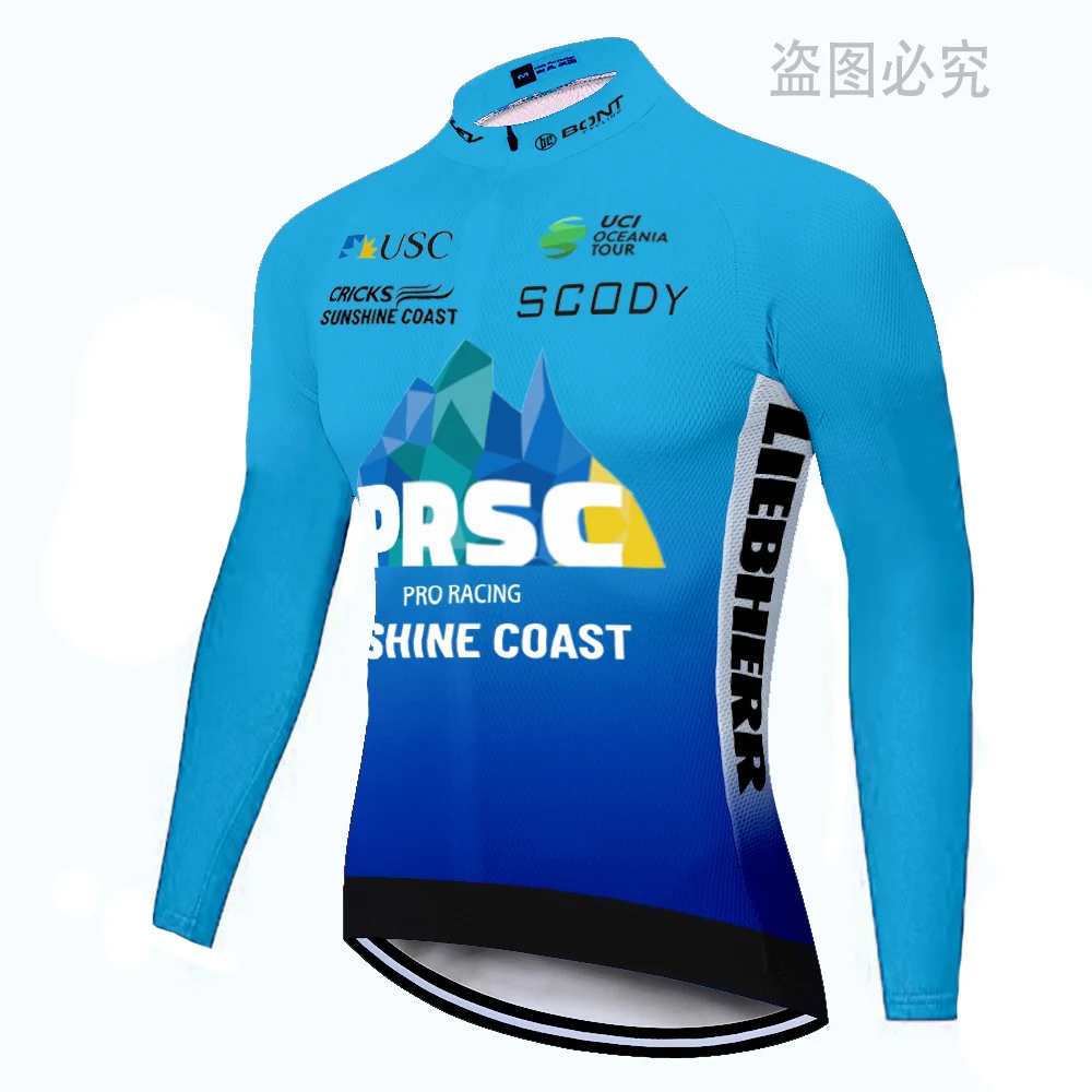 Зима, командная одежда sunshine coast, с длинным рукавом, велосипедная Джерси, мужская, термальная, флисовая, mallot manga larga ciclismo hombre - Цвет: no fleece jersey 1