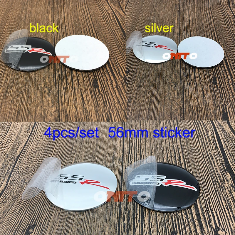 

Car Decoration 4PC SSR logo Dust-proof Aluminum 56mm 2.2"Emblem Sticker Decal Accessories for lanos orlando captiva lacetti