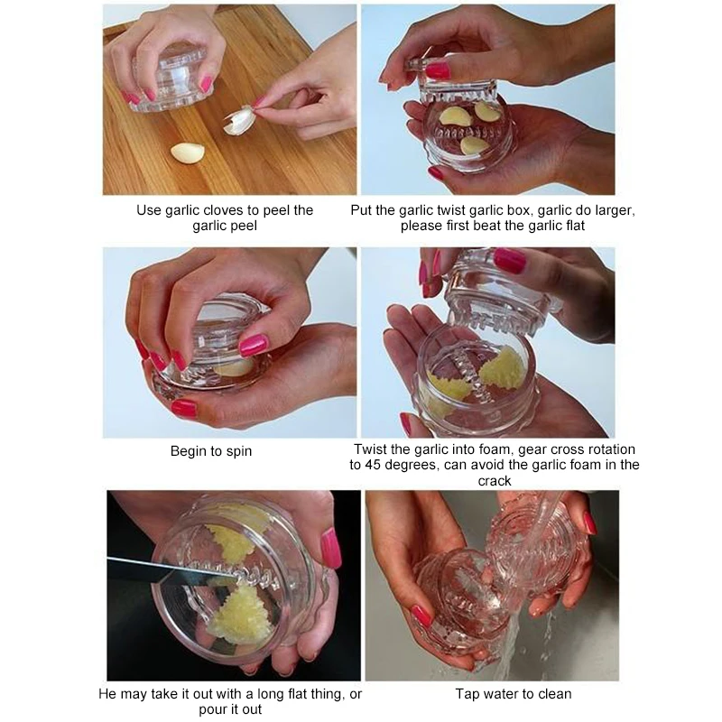 Garlic Food Chopper Fruit Slicer Twist Mashed Garlic Presses Ginger Crusher Cutter Cooking Gadgets Tools Kitchen Accessories