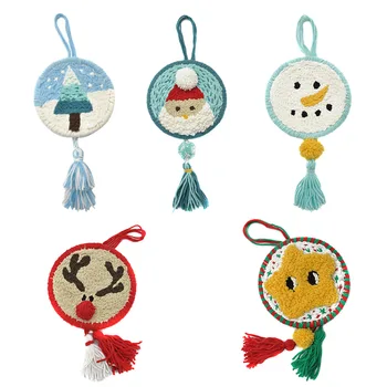 

Punch Needle Embroidery Starter Kits Threader Fabric Embroidery Hoop Yarn Punch Needle Tools MYDING