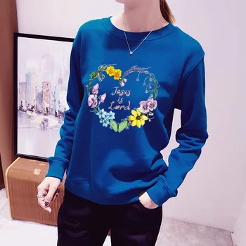 

Hoodies Women Sweatshirt 2020 Spring O-neck Long Sleeve Pullover Print Floral Female Hoodies Hoody Clothes Tracksuit Friends