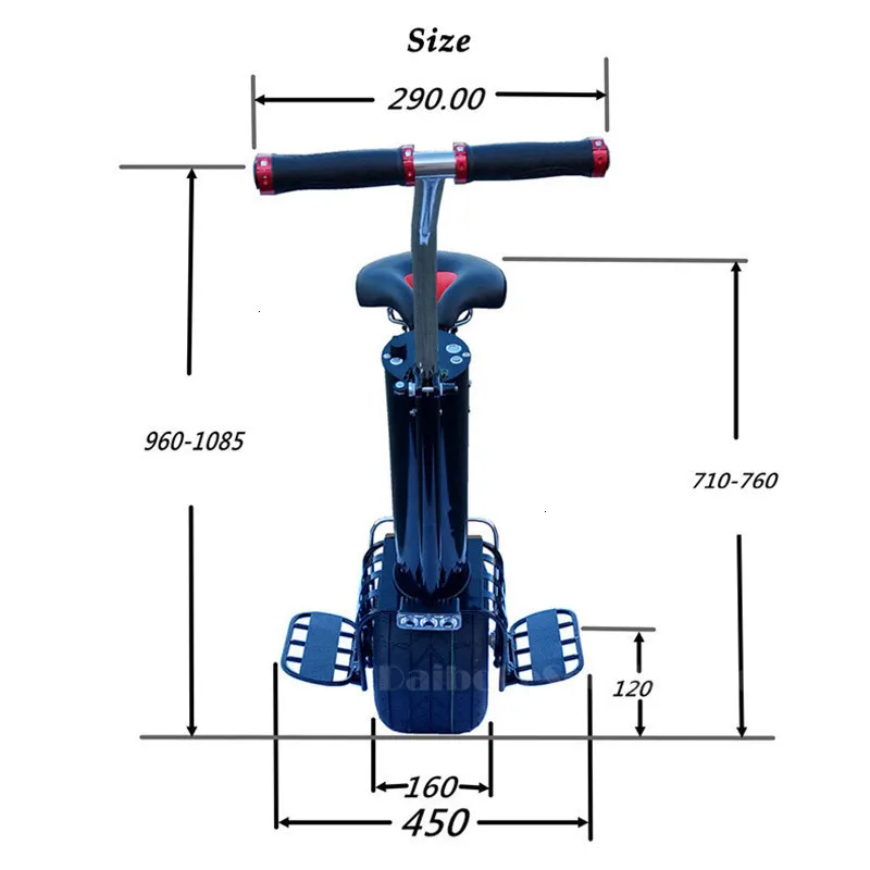 Daibot Electric Monowheel Scooter One Wheel Self Balancing Scooters Seat TypeHandlebar Electric Scooter 500w 60V For Adults     (33)