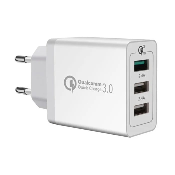 3 порта быстрое зарядное устройство QC 3,0 30 Вт USB зарядное устройство для iPhone X 8 iPad samsung S9 huawei Xiaomi Hi 888