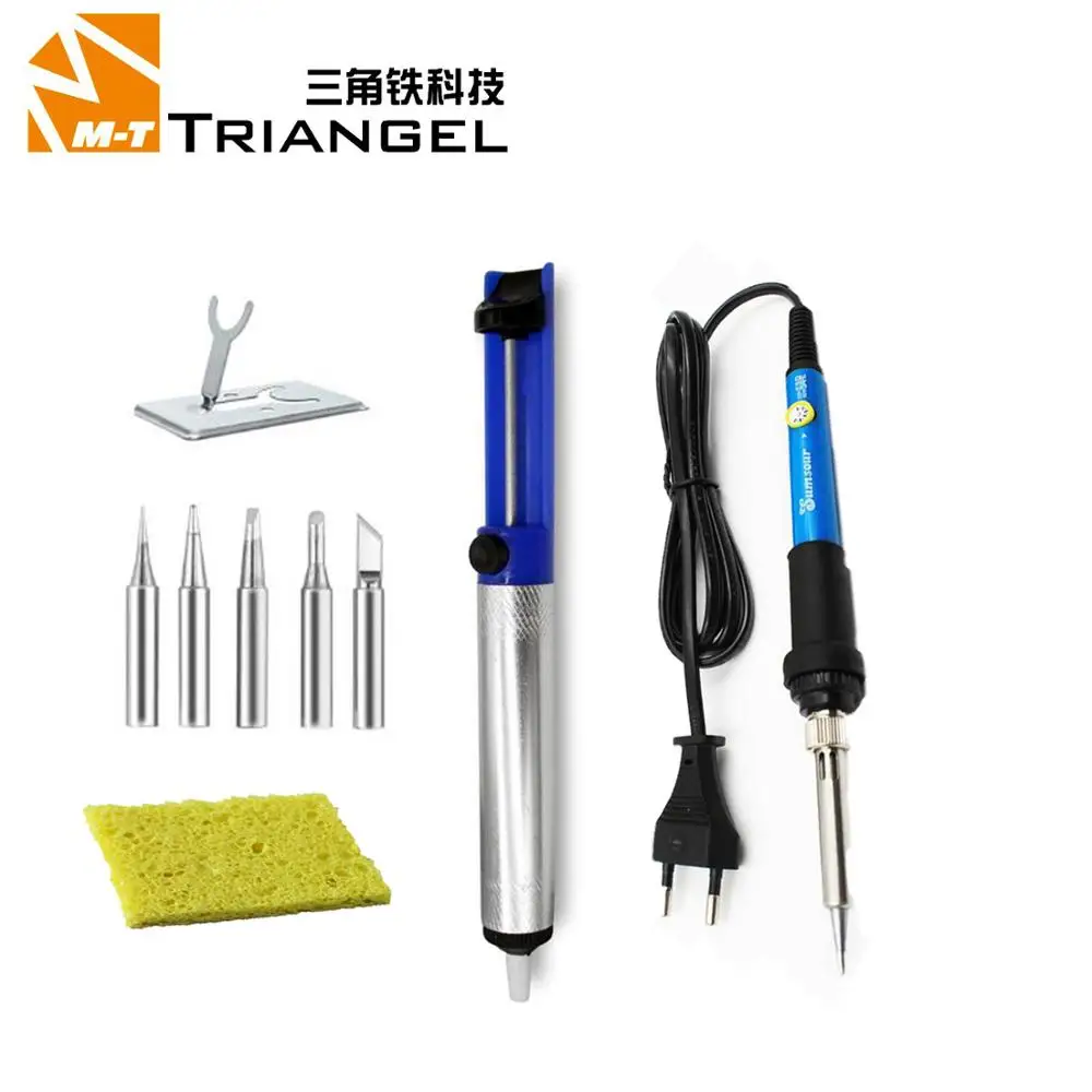 

New Adjustable Temperature Electric Soldering Iron 60W ferro de solda Welding Solder Rework Station Heat Pencil Tips Repair Tool