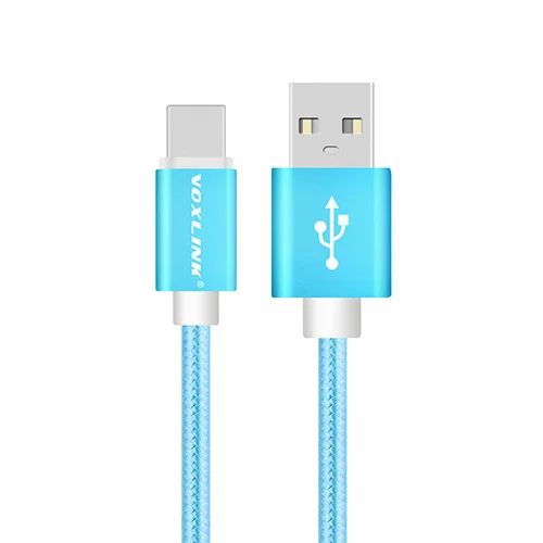 VOXLINK, 5 шт. в упаковке, USB-8-контактный кабель, нейлоновый usb кабель для зарядки и передачи данных для iPhone X Xs, xr, 8, 8 plus, 7 plus, 6s plus, 5S, iPad Air, usb-кабель - Цвет: Blue