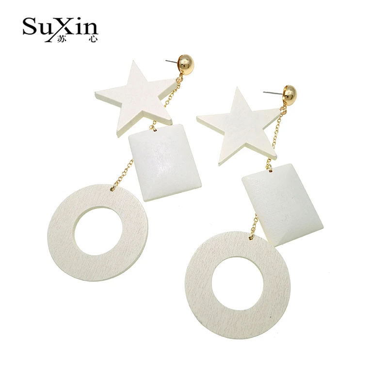 

2019New Irregular Geometric Round color Acrylic Statement Long Drop Earrings Acetic Acid Resin Earrings for Women Christmas gift