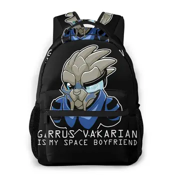 

Garrus Is My Space Boyfriend Print Large capacity Travel Backpacks Shoulder Bags Daily Casual New Fashion School Mass Effect Bag
