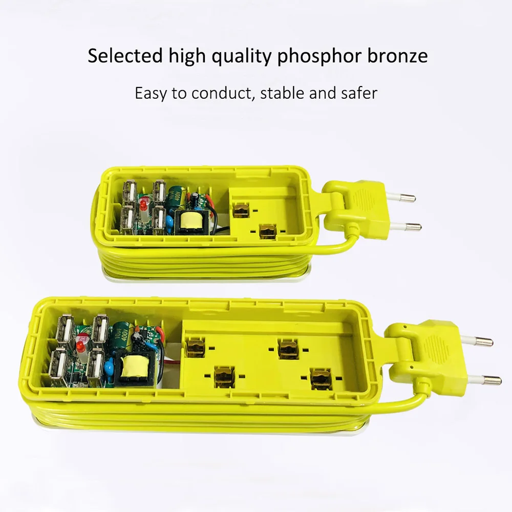 Дорожный адаптер портативный 1,5 м кабель 1/2 ЕС разъем удлинитель 4USB порты зарядка для мобильных телефонов настенный блок питания